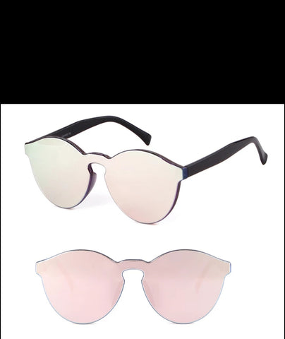 Fashion Sunglasses- Pink/Silver Solid