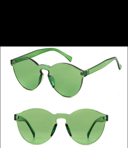 Fashion Sunglasses-Transparent Green
