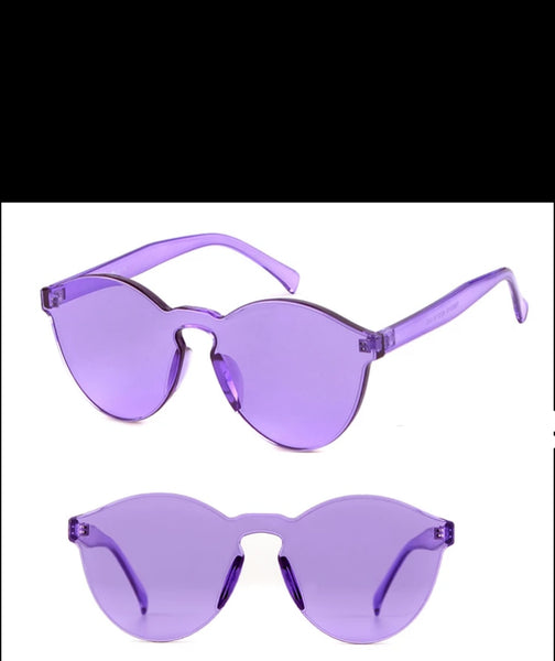 Fashion Sunglasses-Transparent Royal Blue